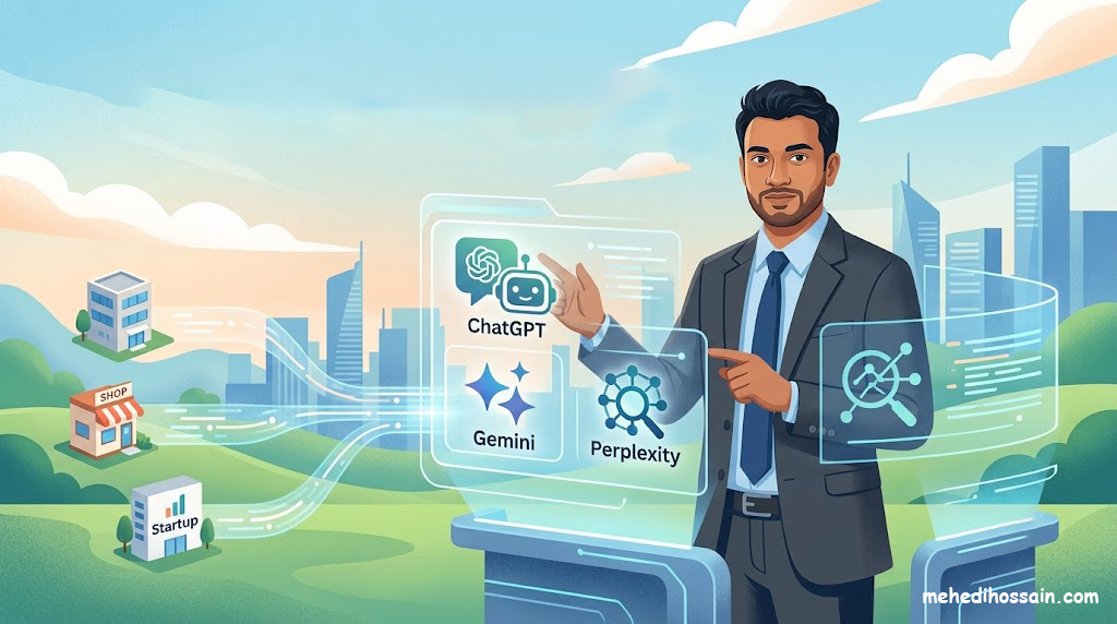 Mehedi Hossain, AEO services specialist helping businesses get cited by ChatGPT, Gemini, and Perplexity